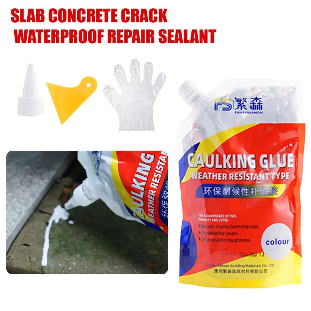 Wall And Floor Caulking Glue Waterproof Repair Sealant Caulking Repair Roof Deck Cement Plugging Pool Glue Crack Flat Swimm J2L1