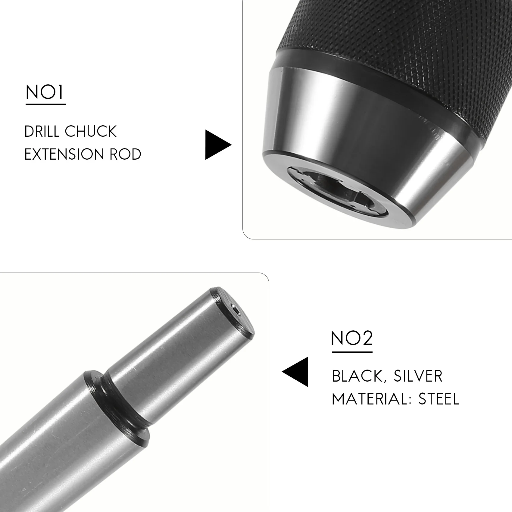 A19F-Keyless Drill Chuck 1-16Mm B18 + MT3 DIN228A Morse Taper Arbor