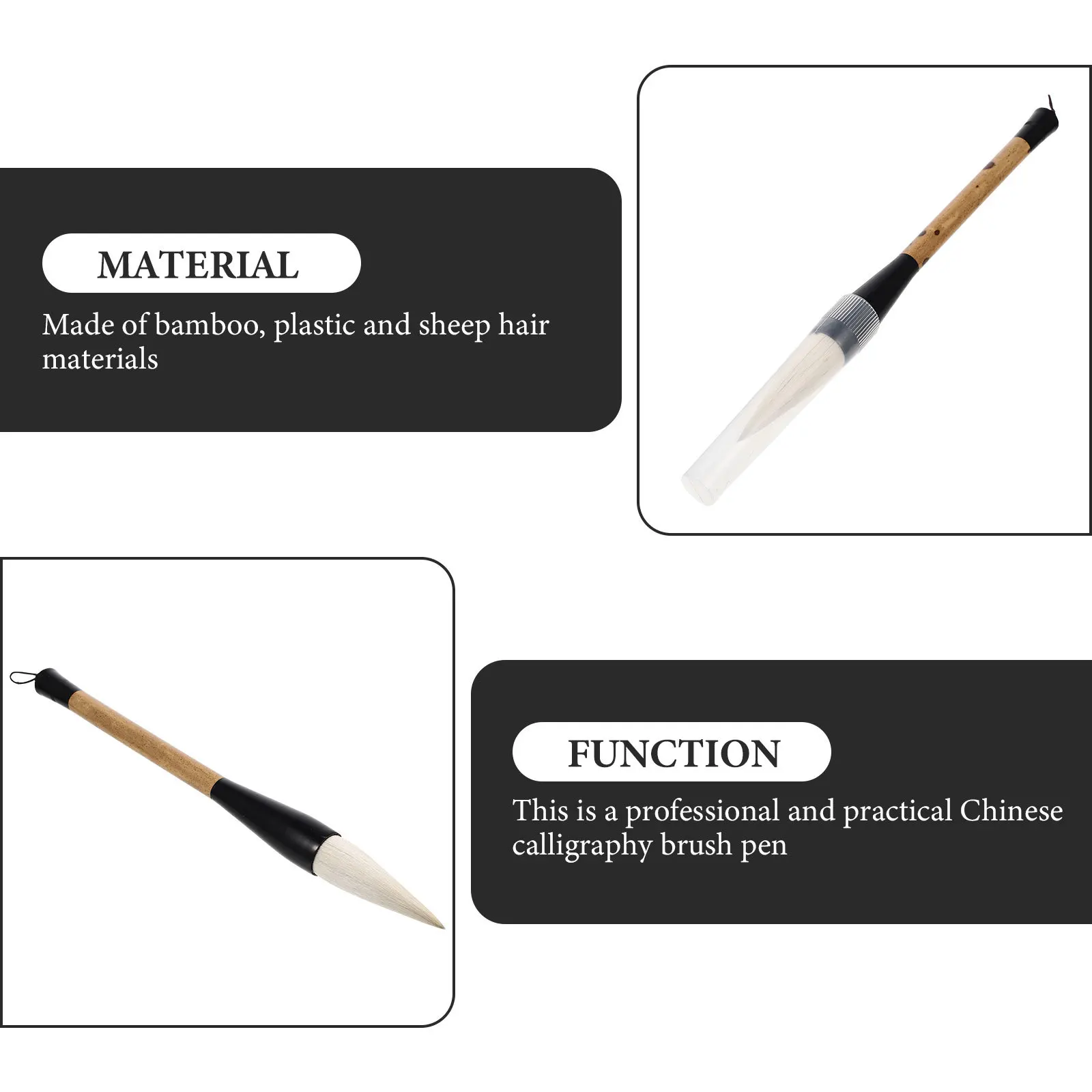 Chinese Calligraphy Brush Premium Smooth Writing Tool For Watercolor Painting Drawing Stroke Practice Multipurpose