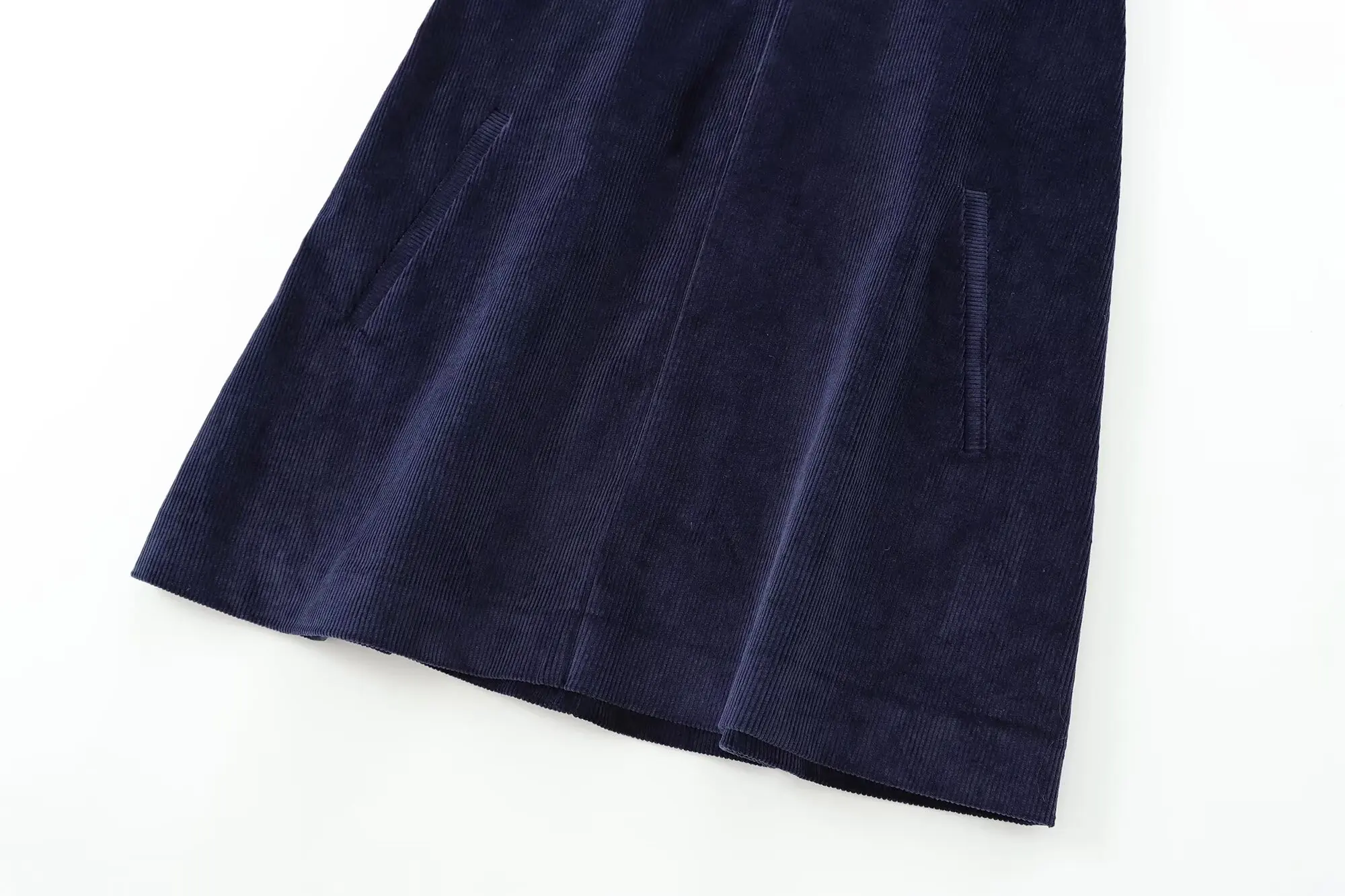 2025 autumn new European and American women's fashionable sexy hot girl corduroy short dress