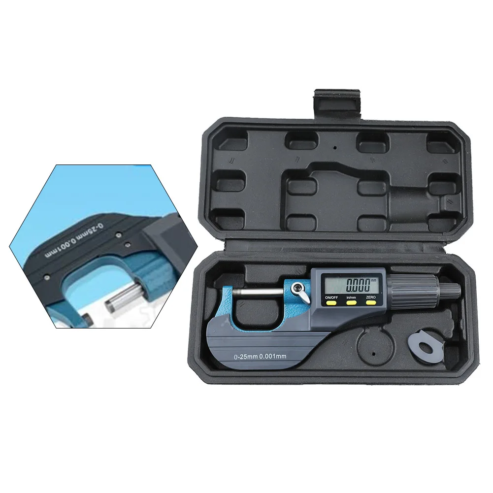 0.001mm Accuracy Digital Micrometer For Machining Digital Micrometer 0.001mm Resolution Carbide-tipped Alloy Head