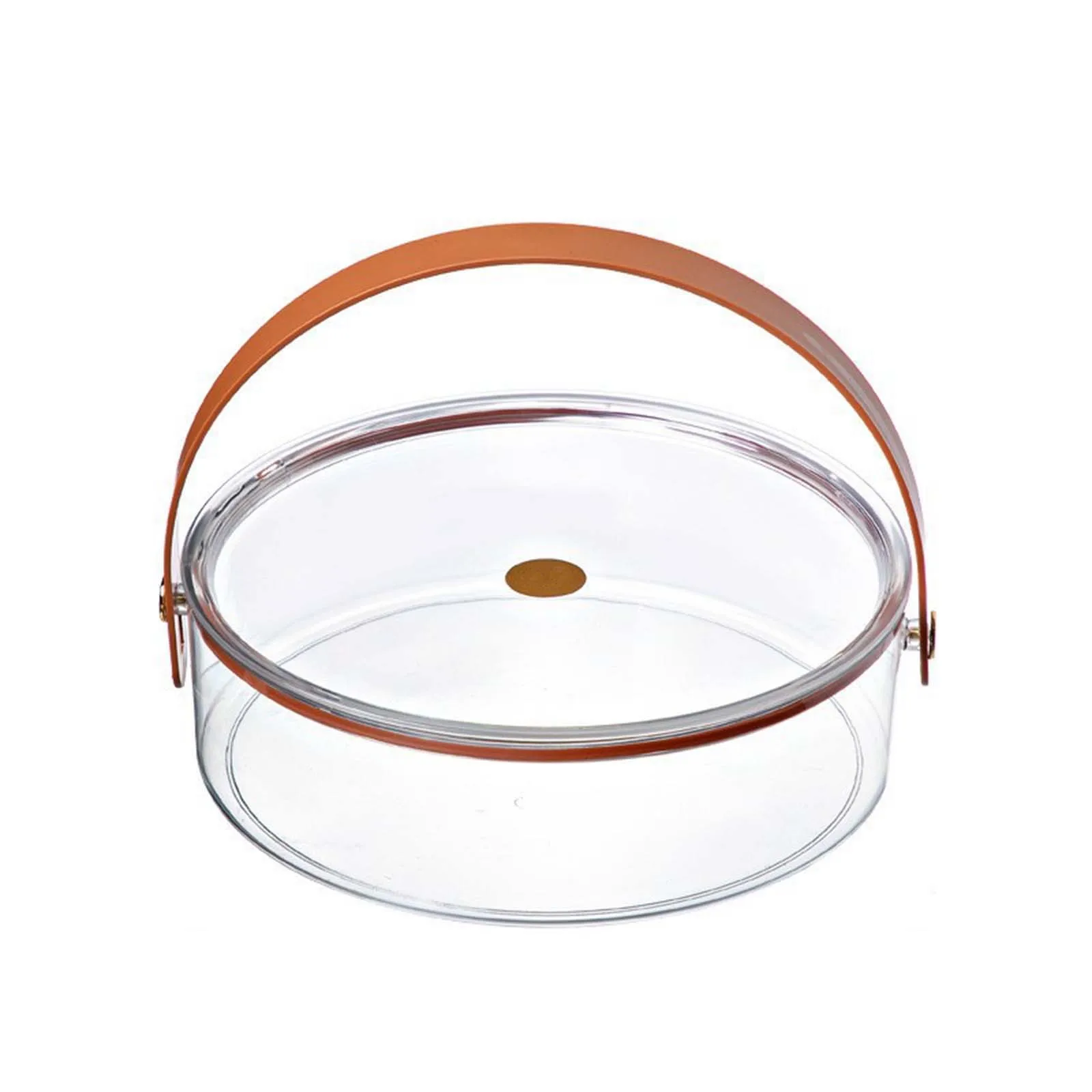 Prato de frutas portátil transparente high-end ao ar livre com alça balde de gelo moda criativa sala de estar casa compartimento lanche