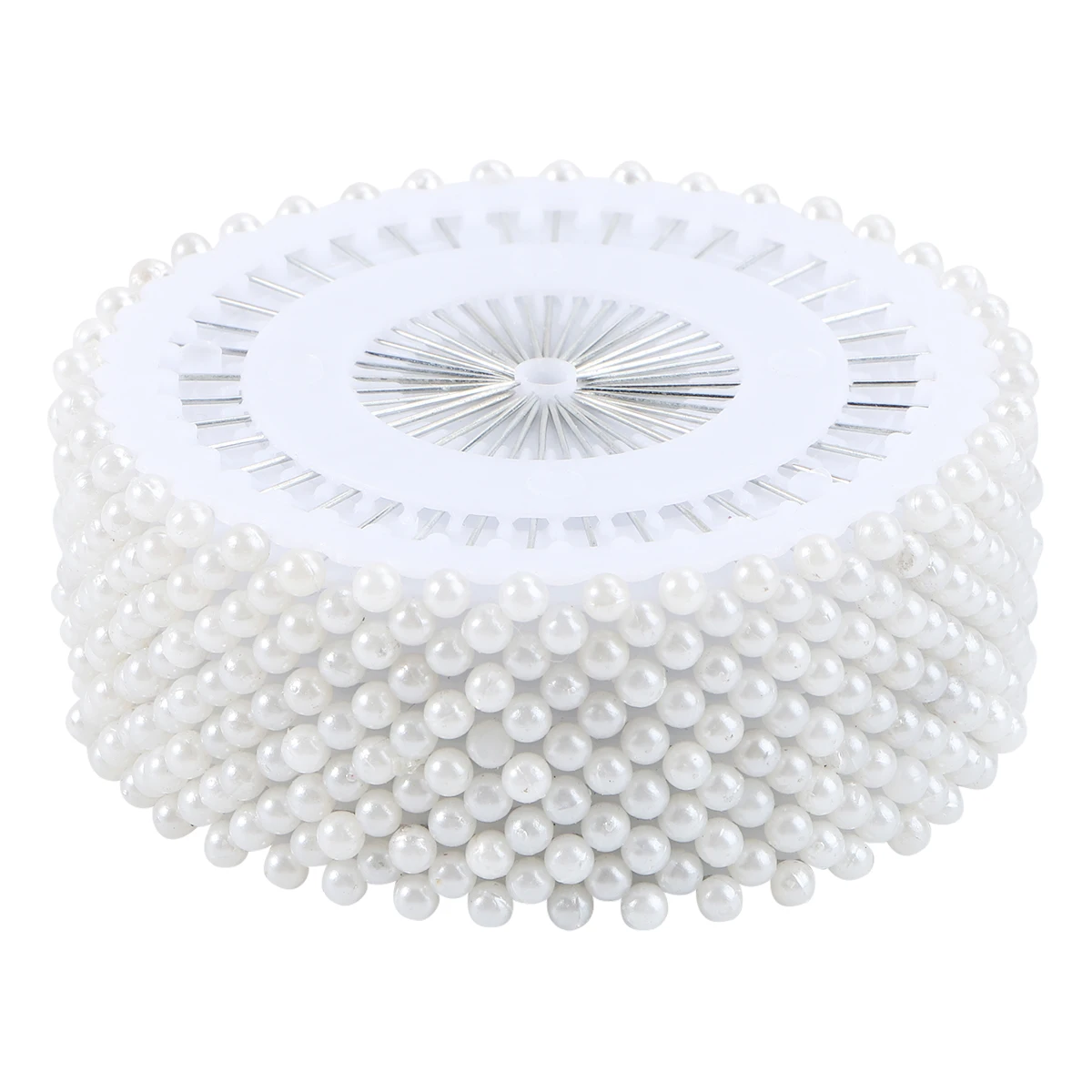 

480pcs Pearl Head Pins 3mm White 38mm Steel Plastic Durable Rustproof Ideal Sewing Decor Handicrafts Corsages Prom Graduation