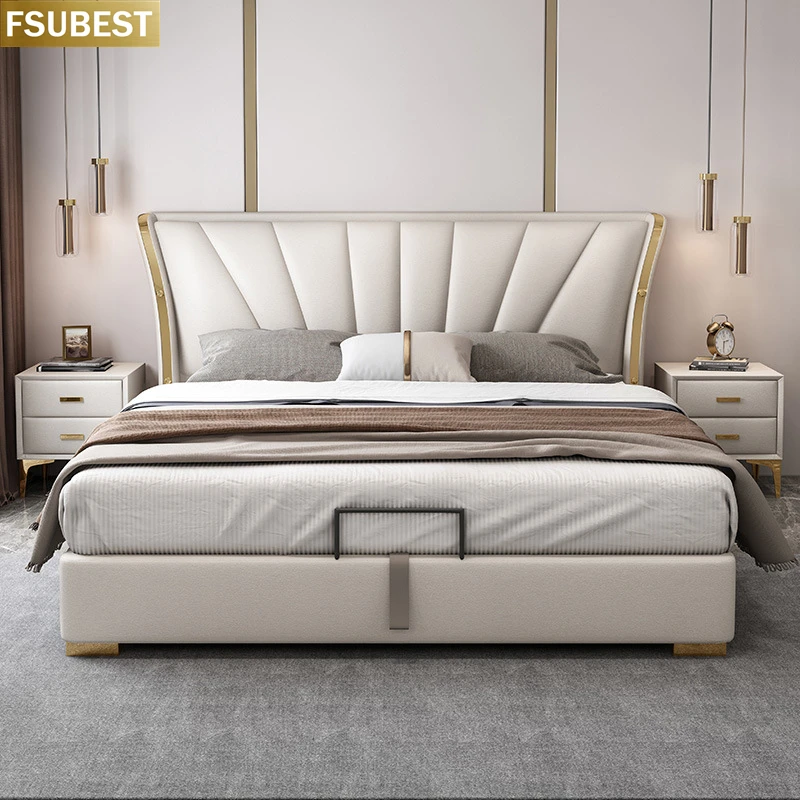 Modern Furniture Wood Soft Bed Designer Style Luxury Bed Frame Lit Cama Yatak Letto Letti Bedden Bedroom Furniture Base De Twin