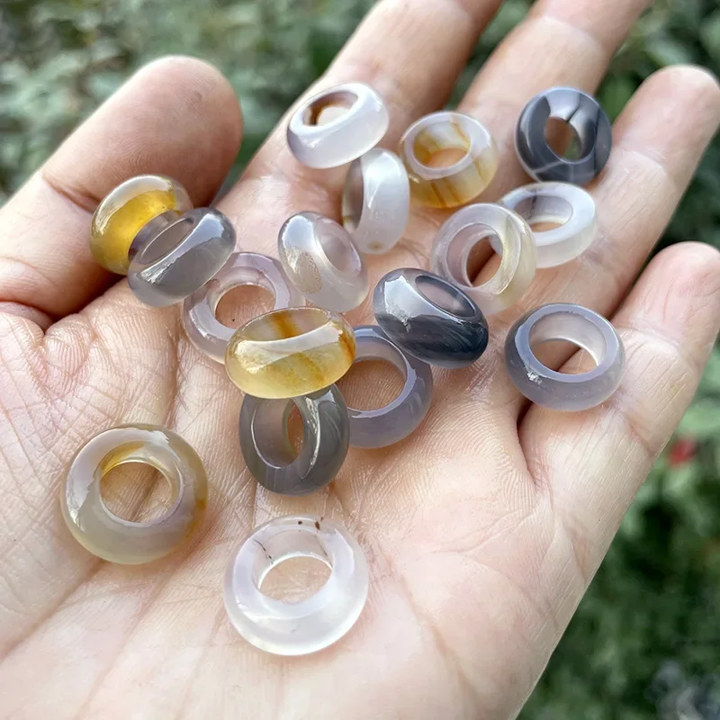 Natural pretty agate running ring accessories, Chinese style handmade DIY handheld bracelet cultural play accessories