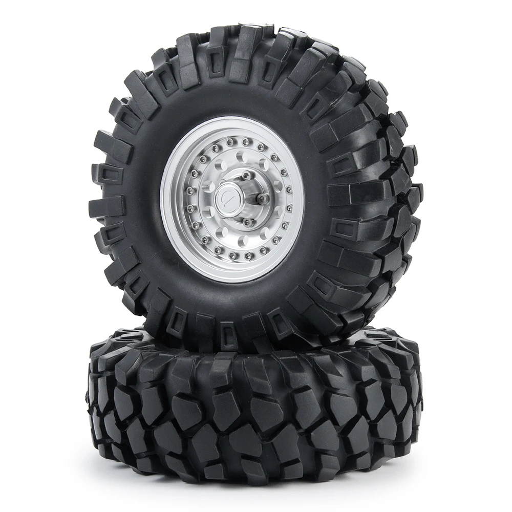 AXSPEED 1.9 Inch Beadlock Wiel Met Banden 108mm Rubberen Banden voor Axiale SCX10 D90 1/10 RC Crawler Auto onderdelen