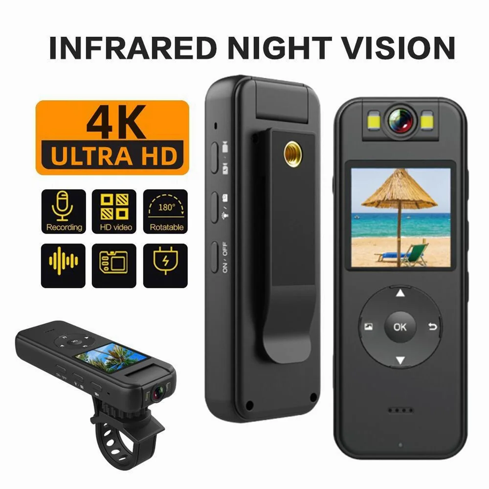 Ultra High Definition 4K Mini Camera,  Wifi Hotspot Bodycam Law Enforcement Recorder, Motorcycle Riding Recorder, Sports Camera