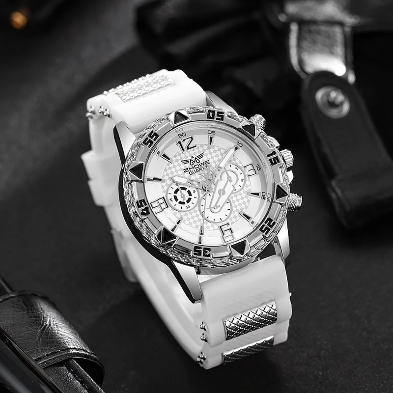 2025 남성 패션 시계 남성용 명품 비즈니스 스테인리스 스틸 쿼츠 손목시계 남성 스포츠 캐주얼 실리콘 시계 렐로지오