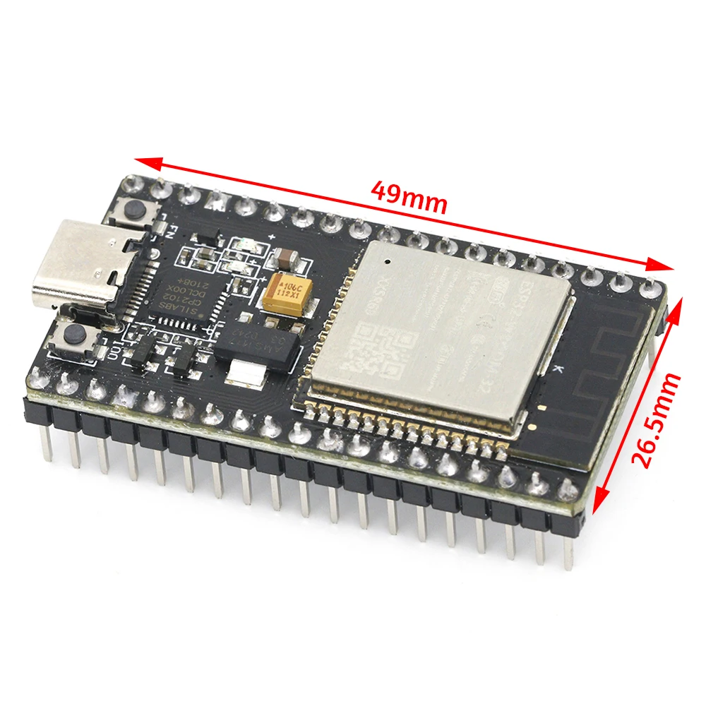 38Pins Type-C ESP32S ESP32 ESP-WROOM-32 CP2102 Development Board 2.4GHz Dual-Core WiFi +Bluetooth Microcontroller for Arduino