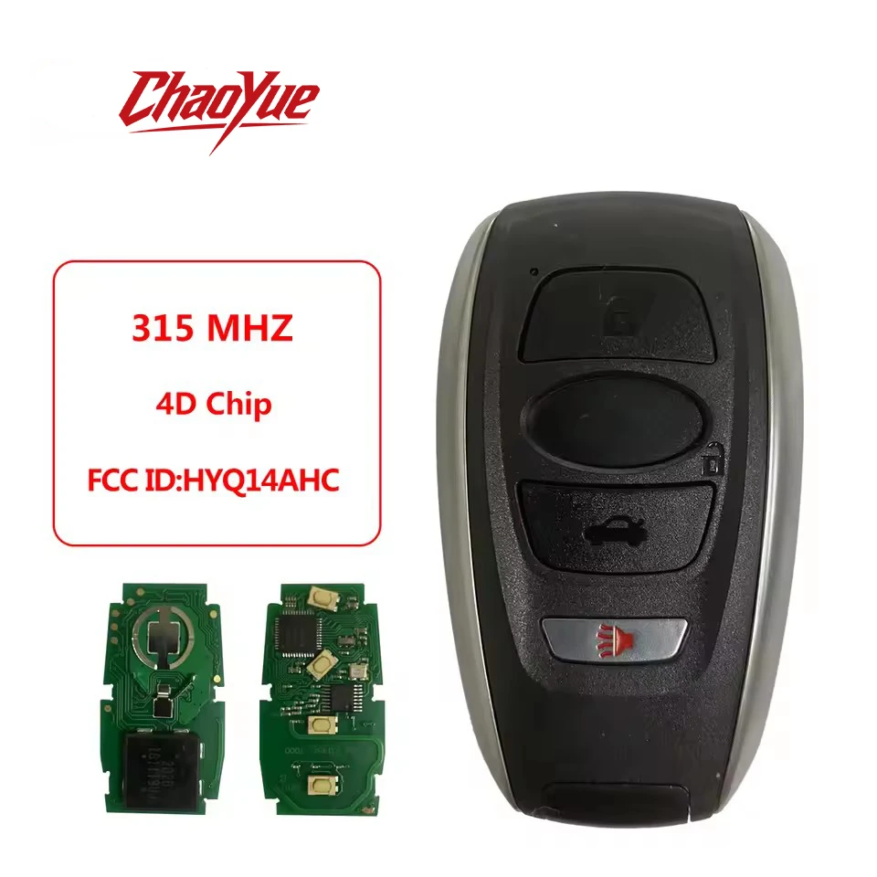 ChaoYue Remote Car Key For Subaru BRZ WRX STI Legacy Outback XV Crosstrek 3+1 Button FCCID: HYQ14AHC TOY12 Blade FSK 315/433MHz
