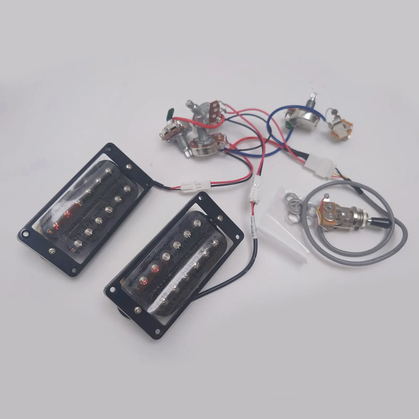 

Электрогитарные керамические звукосниматели хамбакеры 2C 2V2T с предустановленной проводкой для самостоятельной модернизации