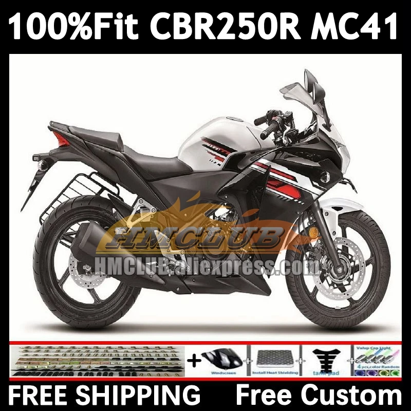 Injection For HONDA CBR250 R CBR250R MC41 11 12 black white 13 14 15 100No.10 CBR 250R 250 R 2011 2012 2013 2014 2015 Fairings