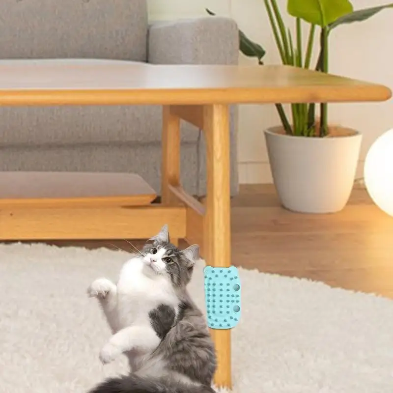 Table Leg Pet Self-Help Scratching Comb Table Leg Attachable Grooming Brush Flexible Easy Grooming Massage Comb Self-Cleaning