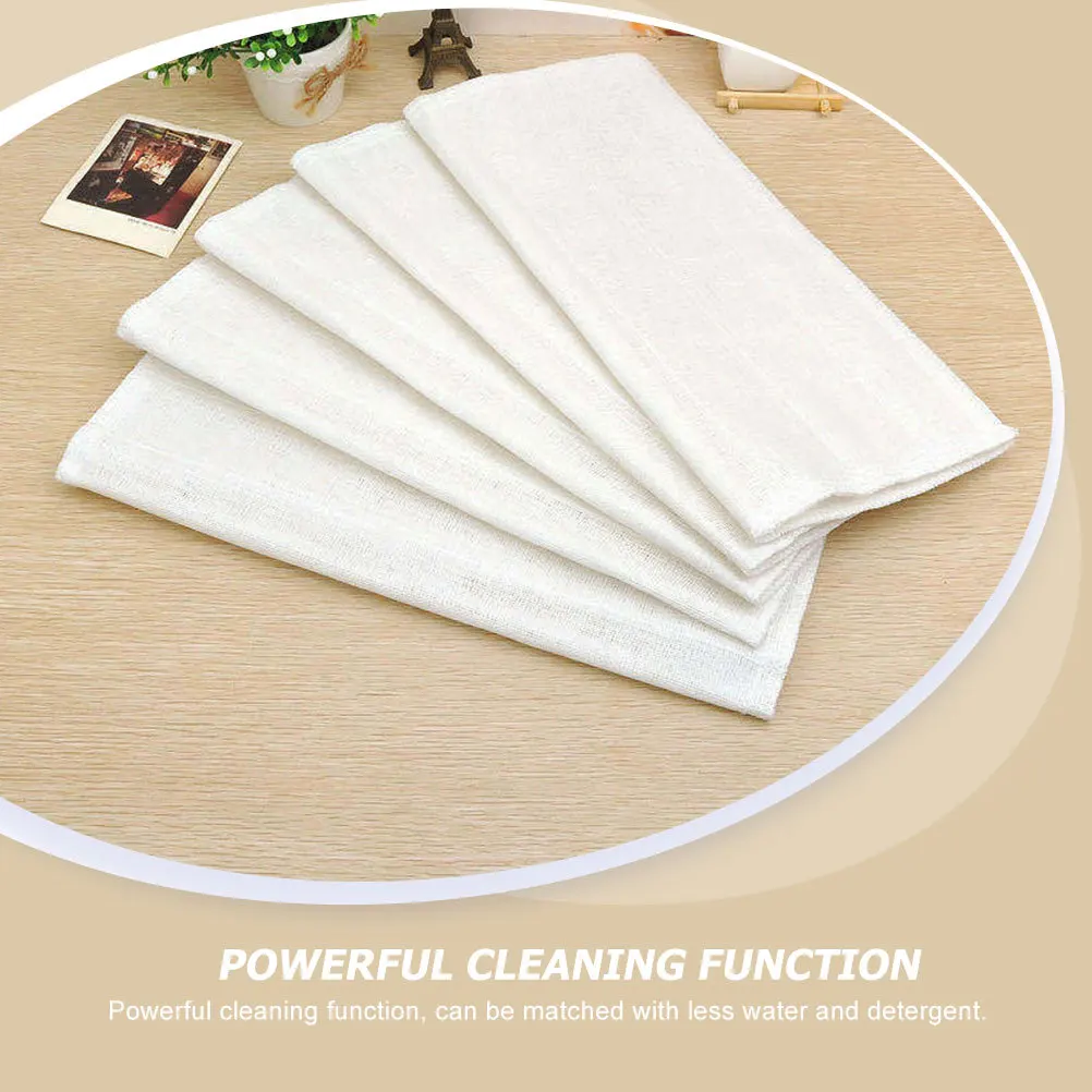 

5Pcs Wood Fiber Dish Washing Cloth Soft Durable Kitchen Towels Non-Scratch Cleaning Cloths Household Supplies Dish Towel