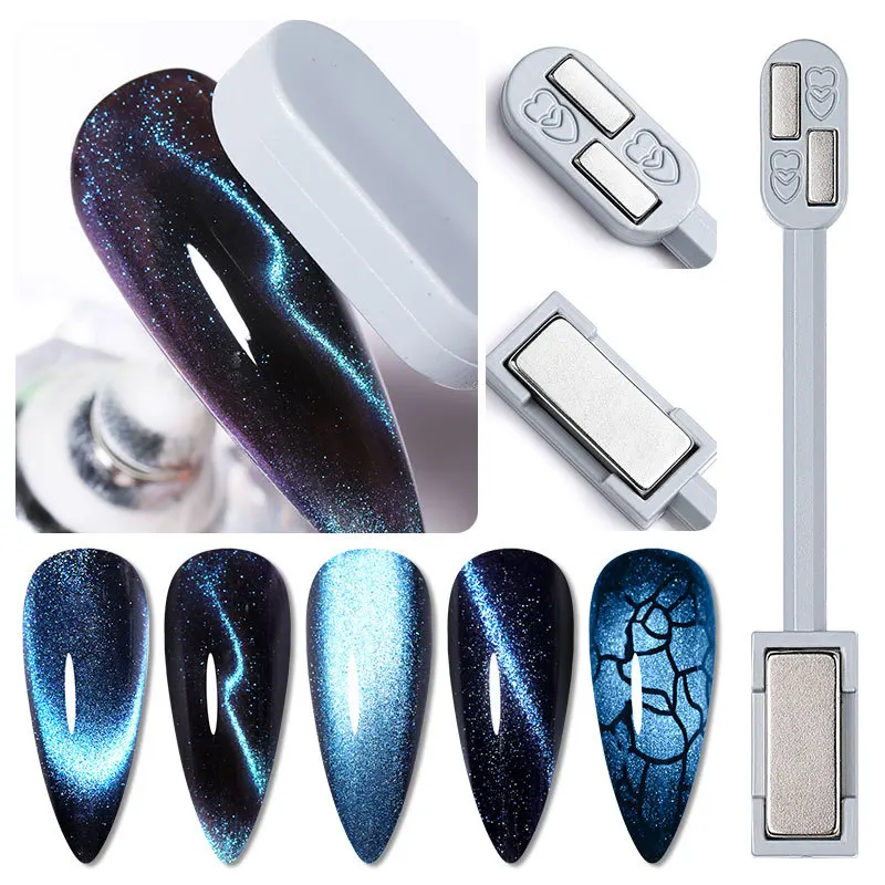 Nail Polish Glue Cat's Eye Glue Magnet Double Head Thickened Fancy Magnet Spar Cat's Eye Lightning Multi-functional Magnet