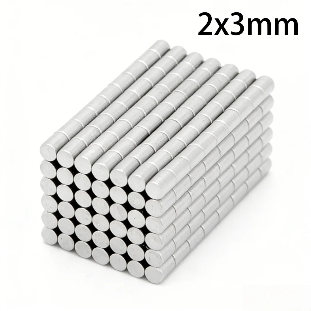 2*3mm Round Strong Powerful Magnets 2x3 Disc Magnets For Fridge, DIY, Building, Scientific, Craft, Education 2*3
