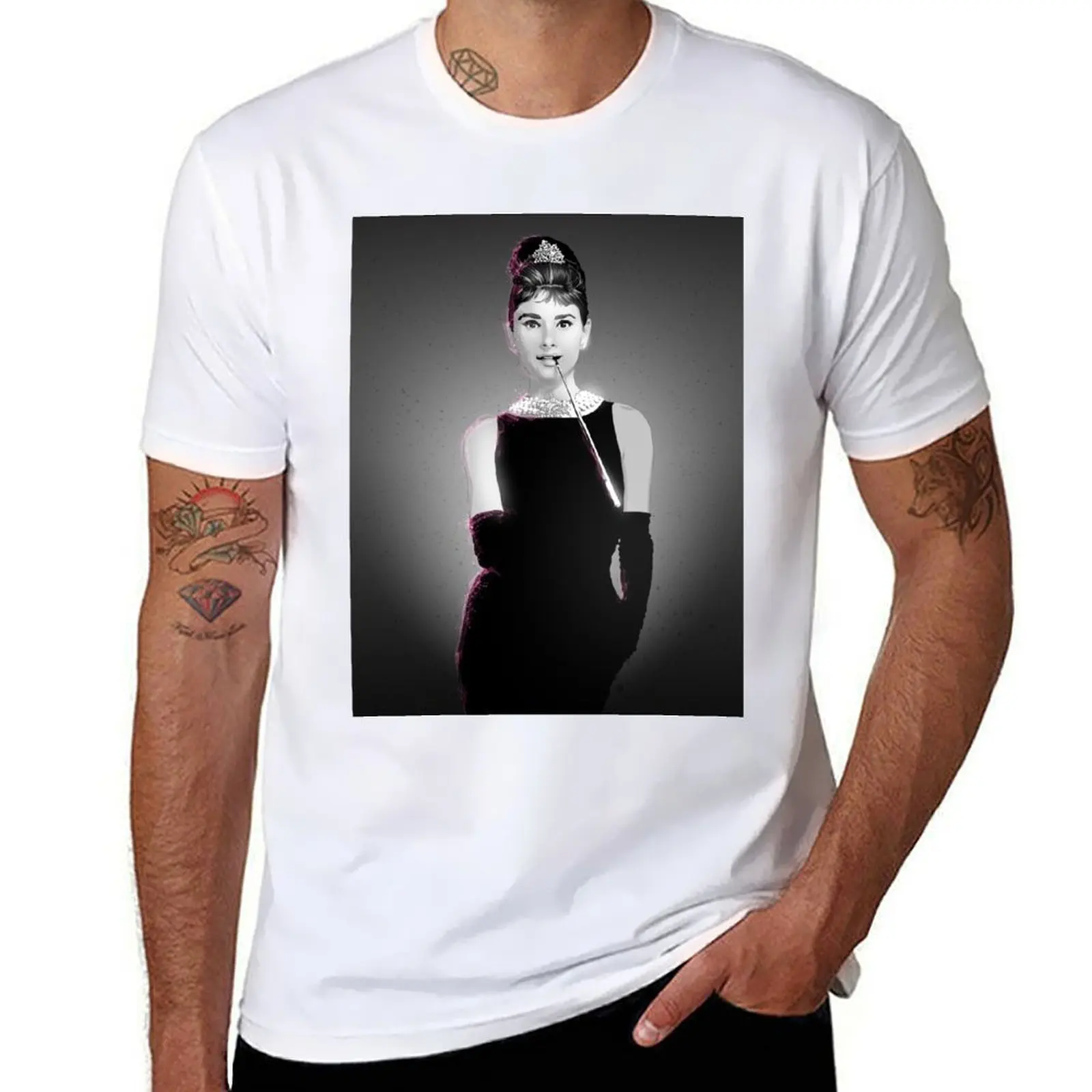 

Audrey Hepburn T-Shirt man t shirt designer funny t shirts dark humor T-Shirt