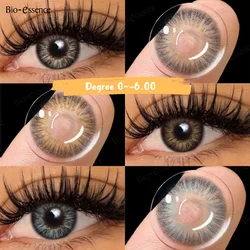Bio-essence 1 Pair 0~-6.00 Myopia Lenses Colored Contact Lenses with Degree Natural Lenses Blue Lenses Korean Lenses 1 Year