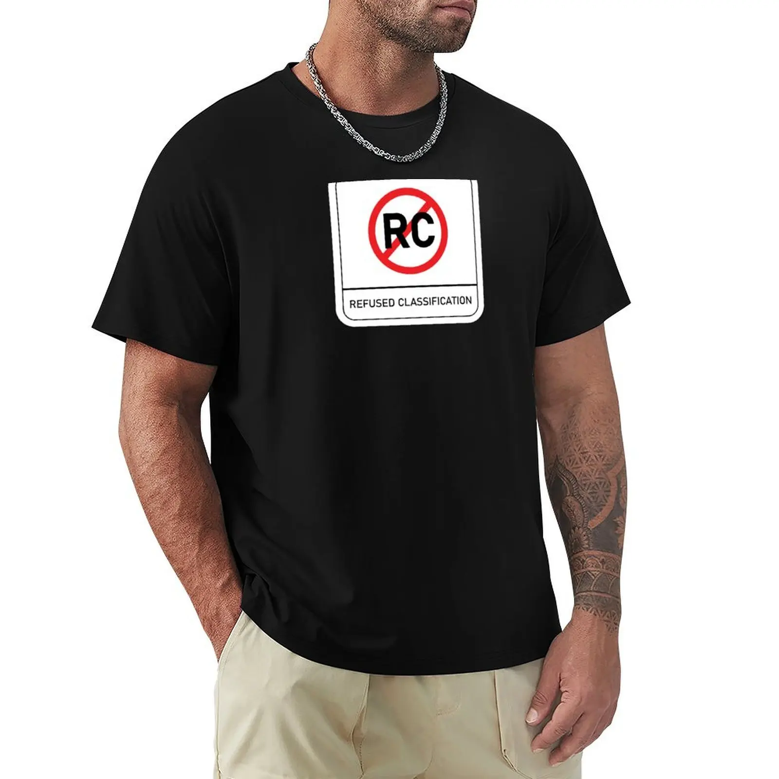 Australian Refused Classification (RC) Rating T-Shirt Large Size Short Sleeve T-Shirt