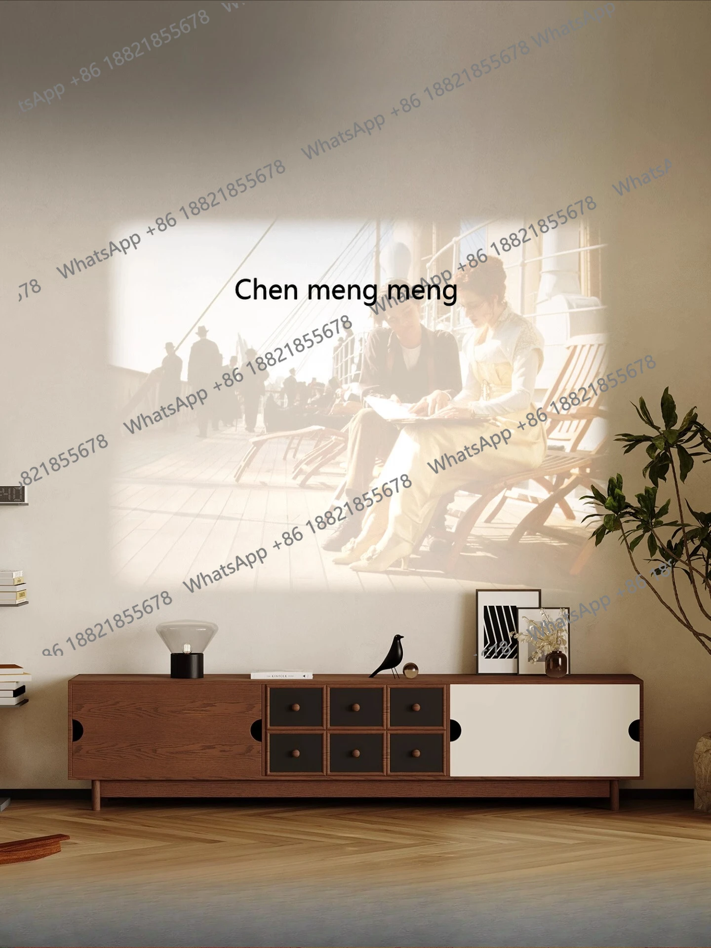 

Red Oak Veneer TV Cabinet for Home Use, Small Apartment with Storage, Designer Floor-standing TV Cabinet, Artistic Style