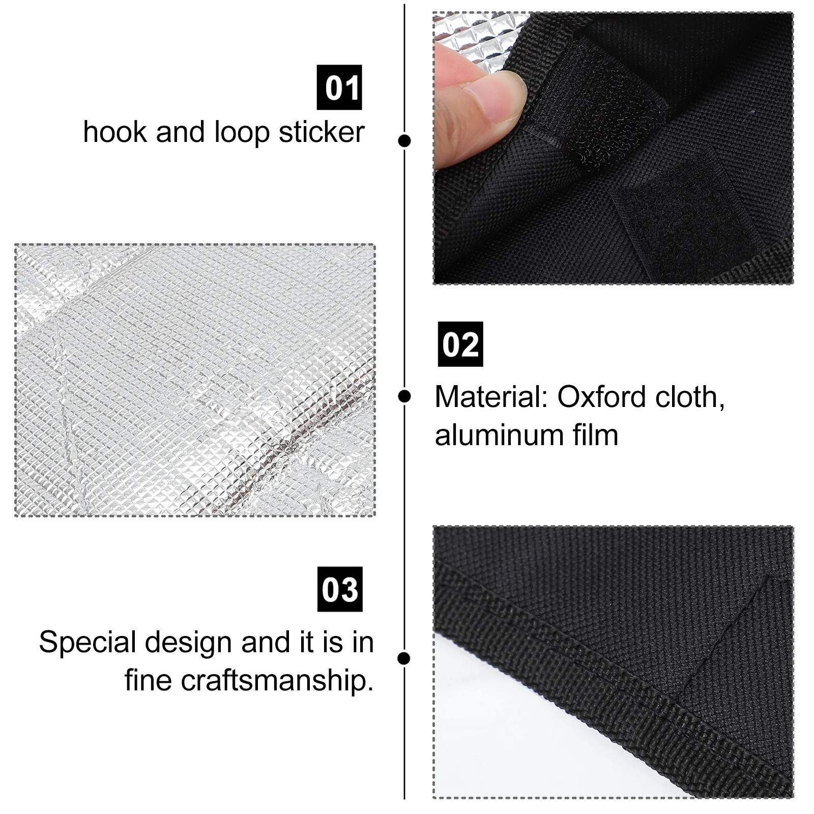 

2Pcs Rv Door Window Sunshade Cover with Fine Craftsmanship Sun Protection Cooling Effect Fits Various Rv Windshields