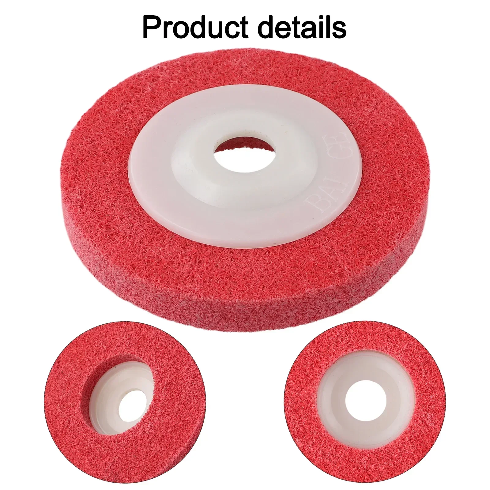 4Inch Red Nylon Fiber Polishing Wheel Flap Discs Abrasive Disc Metal Polishing High-strength Fiber Abrasive Organic Combination