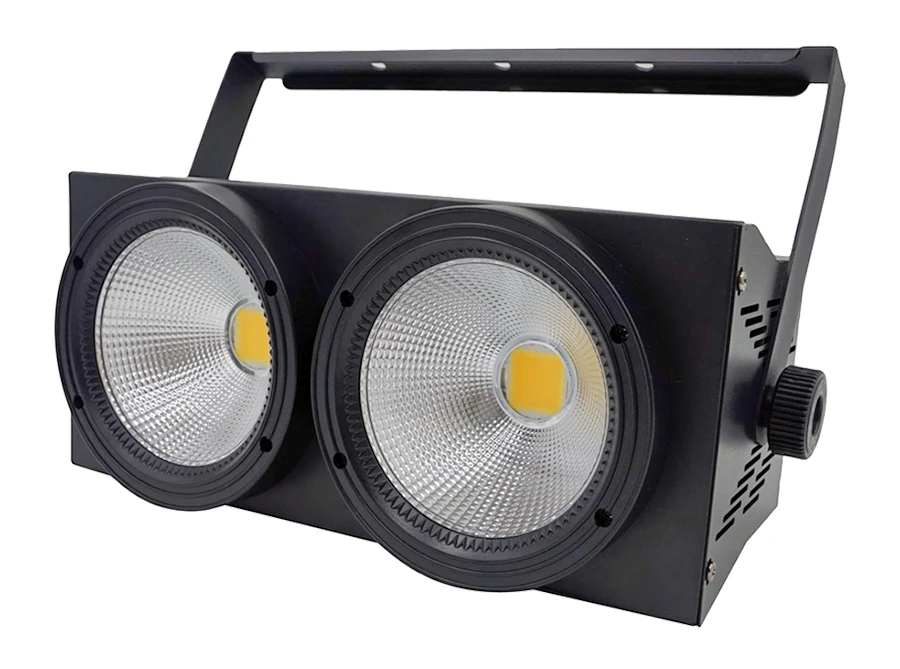 2x100W COB LED Blinder Licht 200W 2in1 Warmweiß Kaltweiß Bühnenlicht 2 Augen DMX Disco Lichter für Hochzeit Bar DJ Weihnachten Li – Detail 6