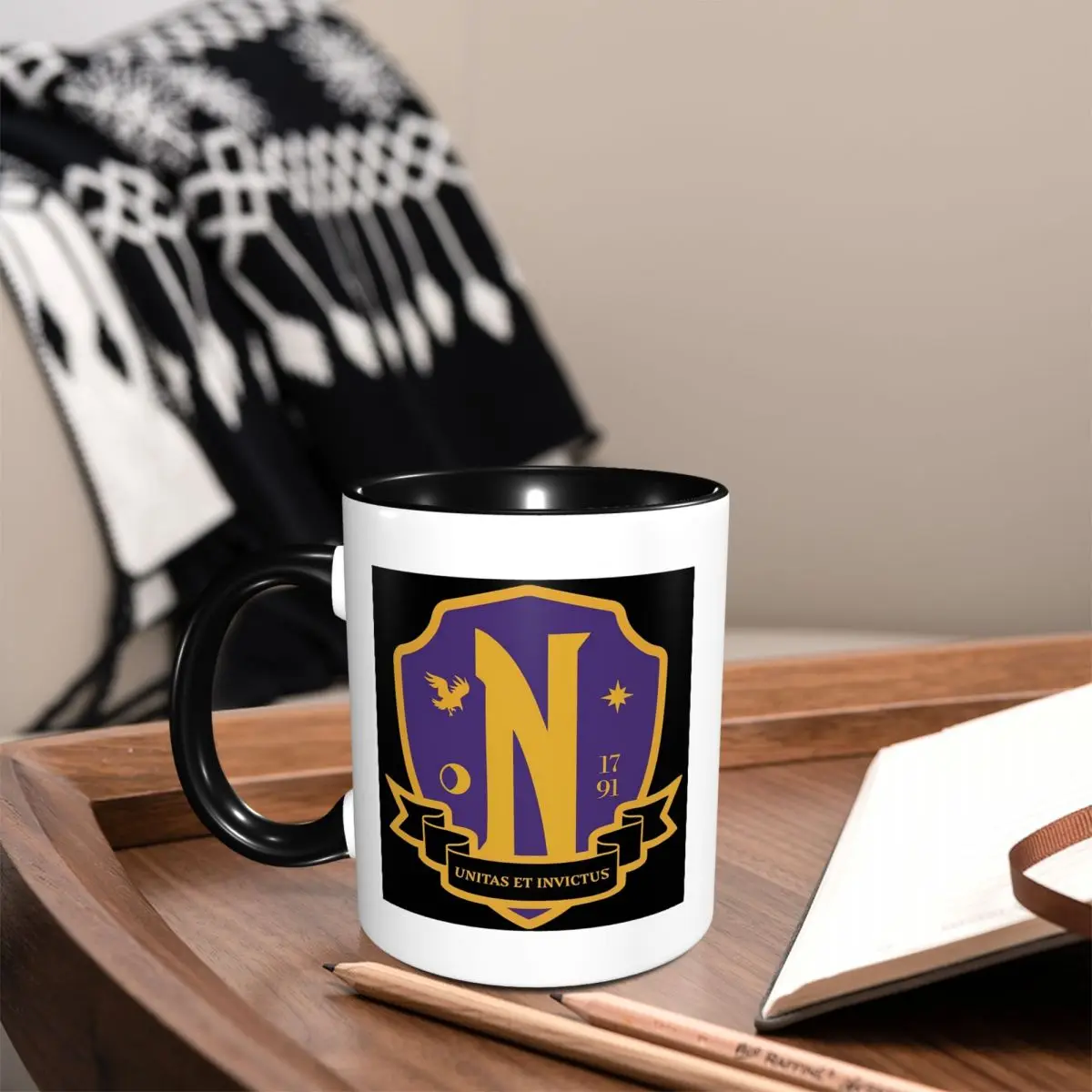 Nevermore Academy Crest (clean) Mug Funny Ceramic Coffee Cups Tea Mugs Milk Cup Drinkware Gift for Woman Man