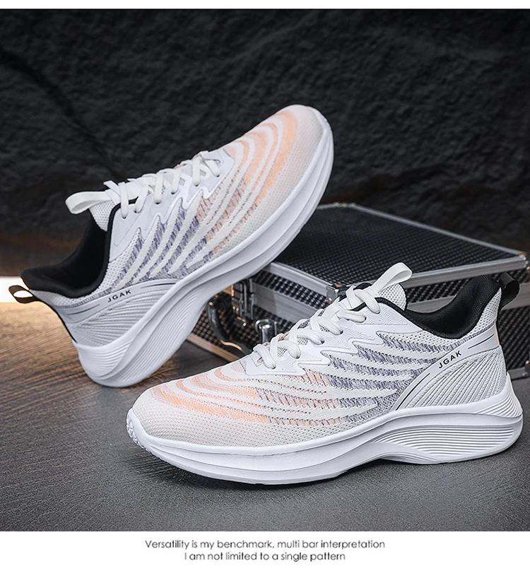 

Men Soft Rubber Flat Walking Sneakers Mesh Stretch Upper Shock Absorb Insole Plain Color Daily Commuter Shoes