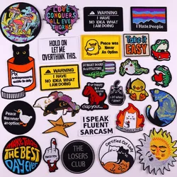 Cartoon Patch Iron On Patches For Clothing Thermoadhesive Patches On Clothes Applique Cute Animal Embroidery Patch Sticker Badge