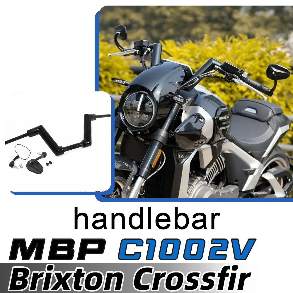 لـ Brixton Crossfir C1002V C 1002V مقود الدراجة النارية المعدل أنبوب سميك على شكل حرف V تركيب غير مدمر