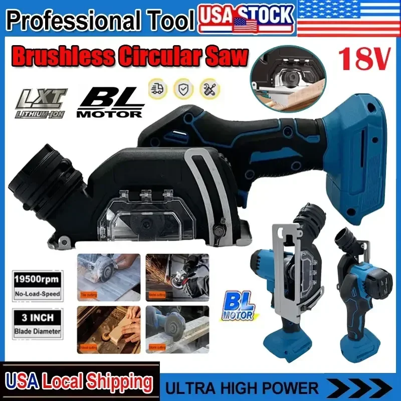 

Fit Makita Mini Angle Grinder Cordless 3IN Electirc CUT OFF Tool Cutting Circular Saw Power Tool For Makita 18V Battery