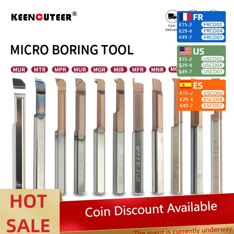 

Расточной резец с маленьким отверстием MGR MKR MFR, твердосплавный микро-диаметр, резак с внутренним пазом, токарный станок с ЧПУ, токарный инструмент для правой руки