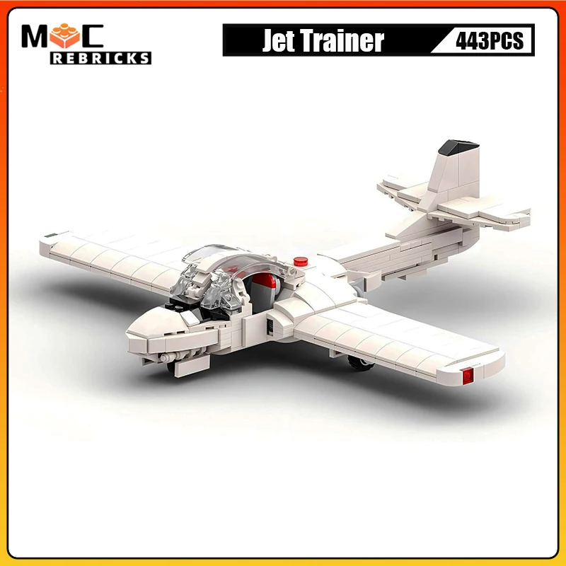 WW2 Air Force Light Fighter Jet Trainer MOC Technology Military Weapon Building Blocks Aircraft Model High-Tech Bricks Toys Gift