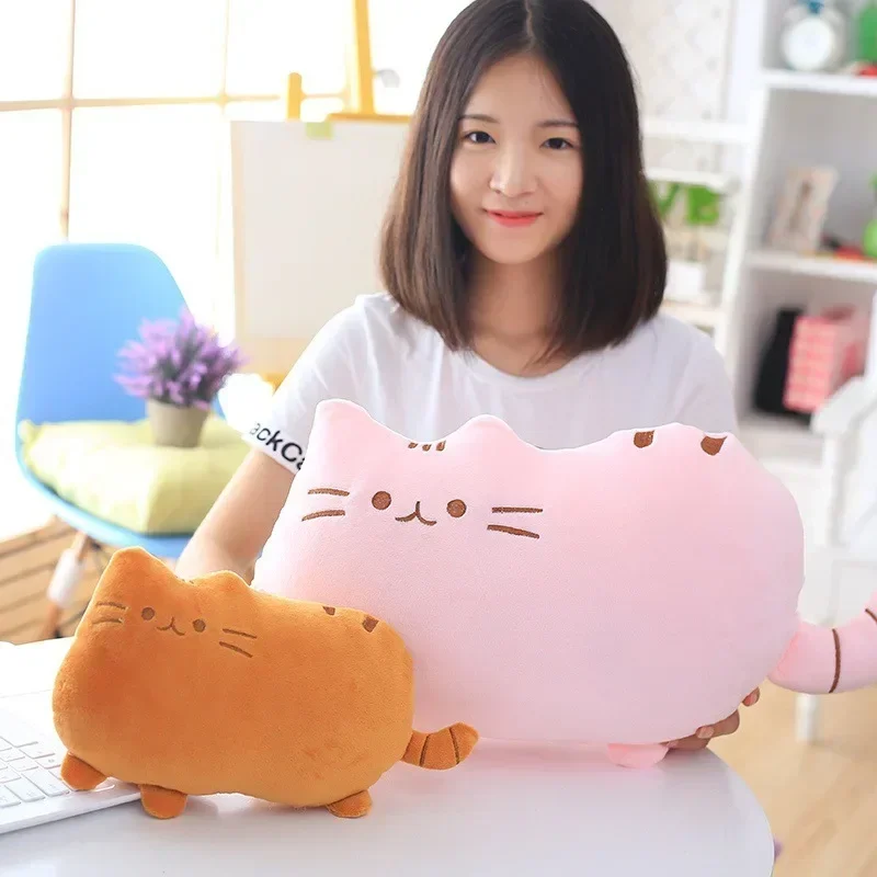 Kawaii Pusheen Cat Peluche Doll Pillow Anime Cartoon  PP Cotton Biscuits Kawaii Cosplay Peluches Big Cushion Kids Birthday Gift