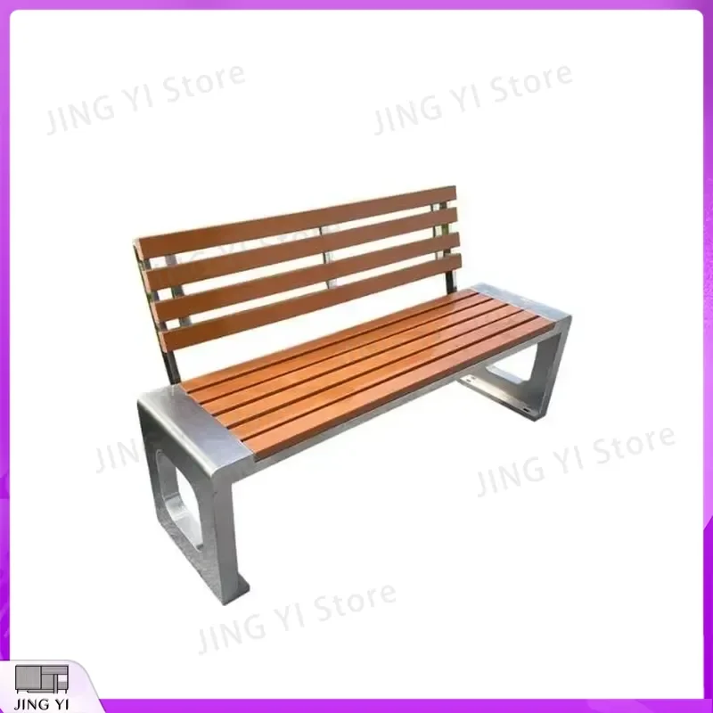 Heavy Duty 1.5mm 304 Stainless Steel Outdoor Bench for Parks Courtyards Gardens Commercial Use Weatherproof Anti-Corrosion