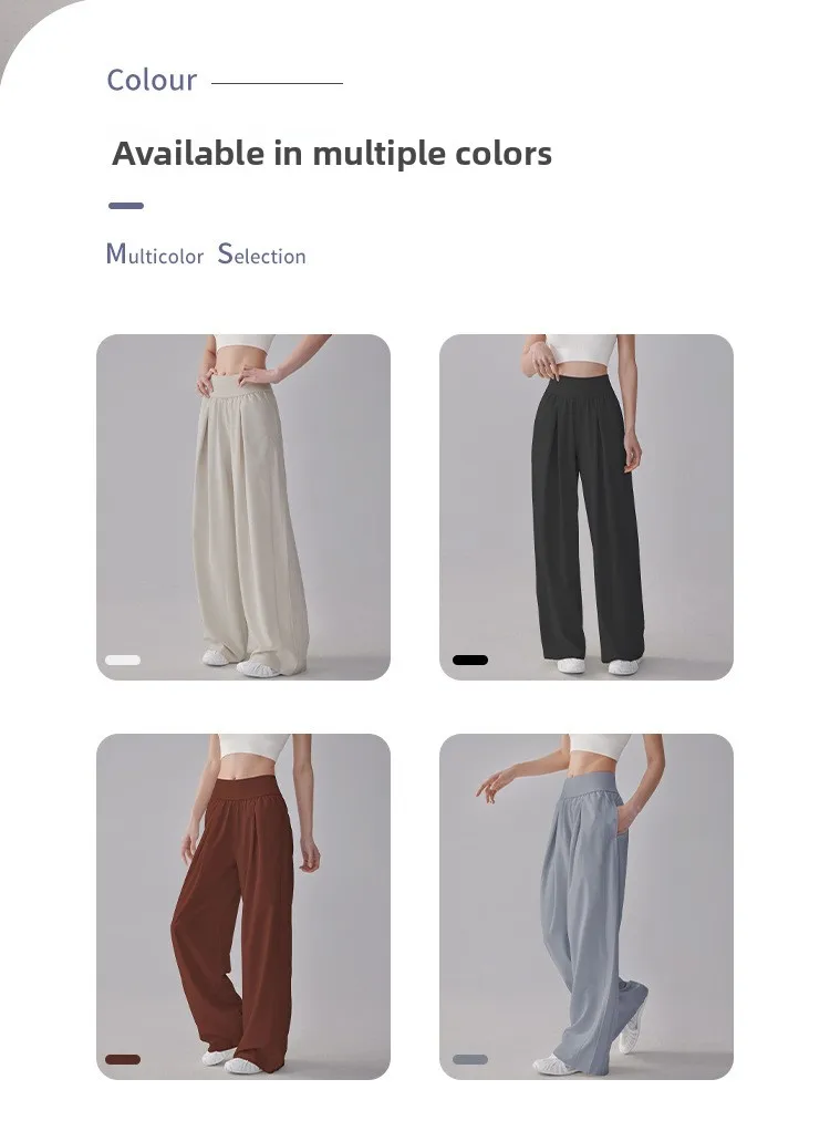 Quick-Dry Wide Leg Pants for Women, Loose Straight Fit for Yoga, Running and Casual Wear — detail 7