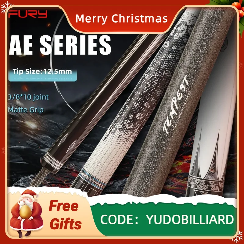 

FURY billiard cue 58" 1/2 Hurricane AE-1/2/3/4/5/6 Billiards Pool Cue Stick carbon cue 12.5mm 3/8*10 joint