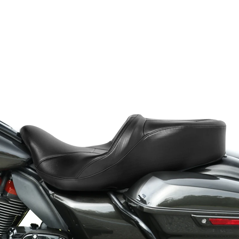 

C.C. RIDER SC52-24-BK Passenger Driver Seat + Backrest Pad Fit for Harley Touring Street Glide 14-20