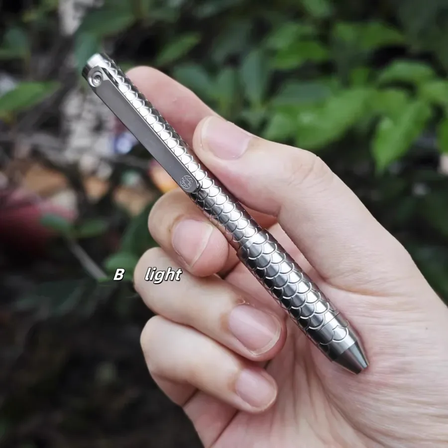 Premium titaniumlegering tactische pen - compatibel met meerdere navullingen, EDC-schrijfwaren