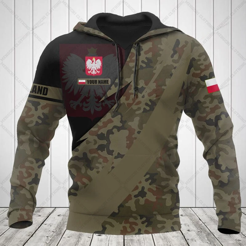 Nazwa własna polska czaszka koszulka bluzy z kapturem koszule Unisex luźne bluzy luźny pulower swetry typu oversize Streetwear