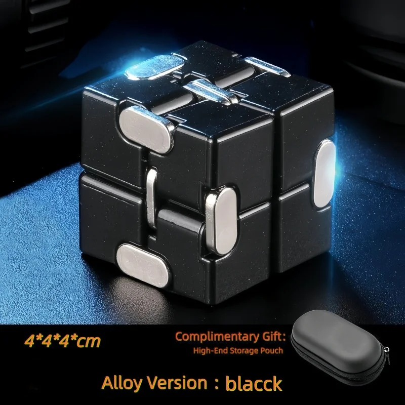 Legierung & Kunststoff Infinity Cube Fidget-Spielzeug Ultra-Langlebiger Sensorischer Stressabbau für Erwachsene & Kinder Angstlösendes Geschenk