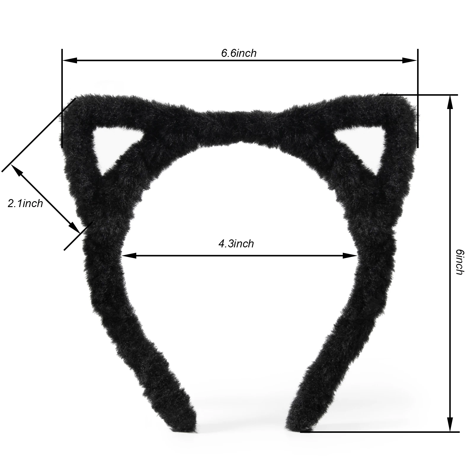 CHuangQi 2pcs Cat Ears Headband Hair Hoops for Women Girl Cat Themed Birthday Party Hairband Decorations Event Party Favors