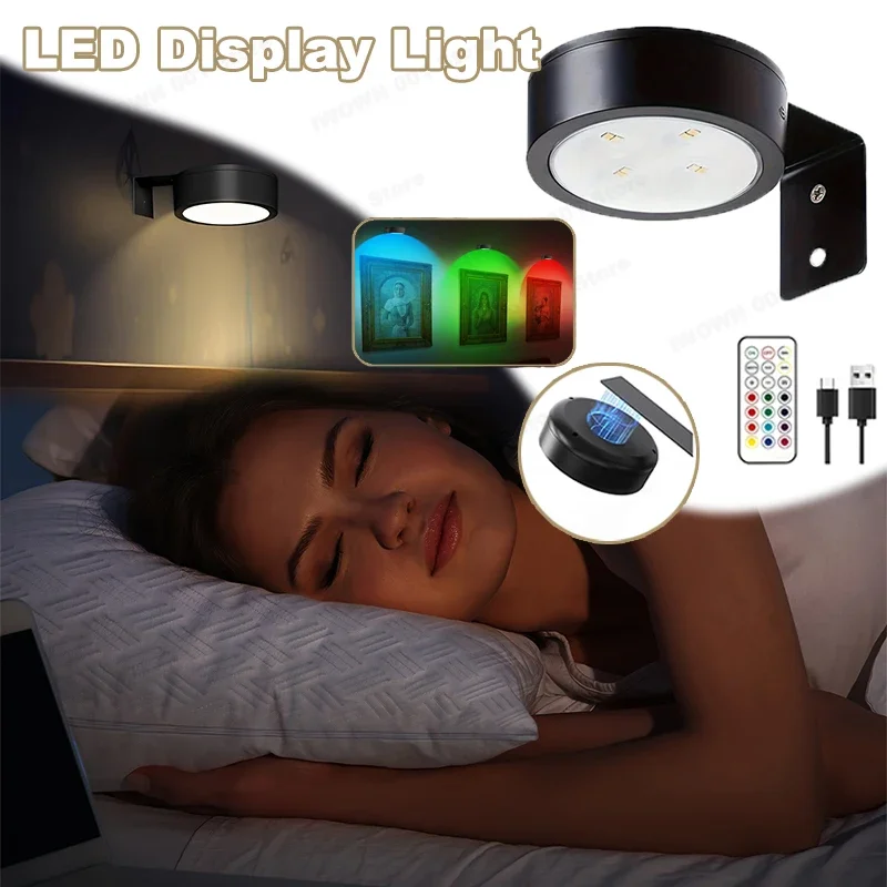 

Battery Operated Picture Light, Magnetic Led Painting Light with Remote Dimmable and Timer