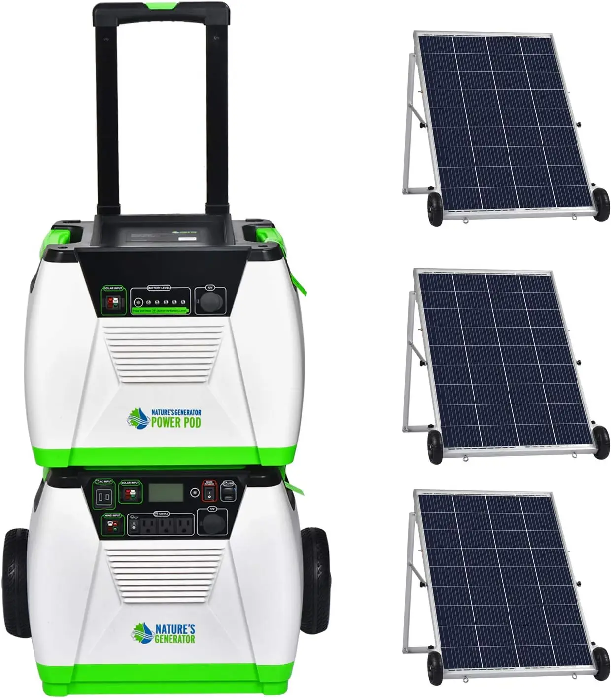 

Platinum System 1800W Solar & Wind Powered Pure Sine Wave Off-Grid Generator + 1200Wh Power Pod (1920Wh total)