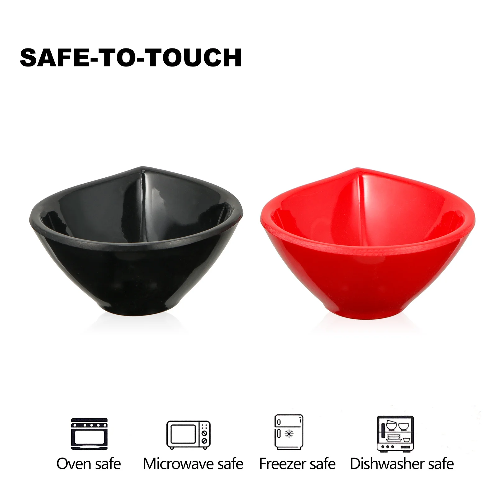 

1Set Multifunctional Sauce Dishes Assorted Color Melamine Bowls Stable Bottom Home Restaurant Use Sauce Dishes