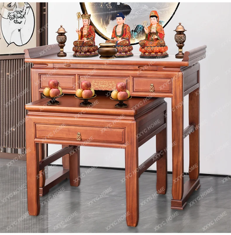 

Altar God of Wealth Fragrance Desk Solid Wood Guan Gong Buddha Hall Modern Light Luxury Guanyin Table