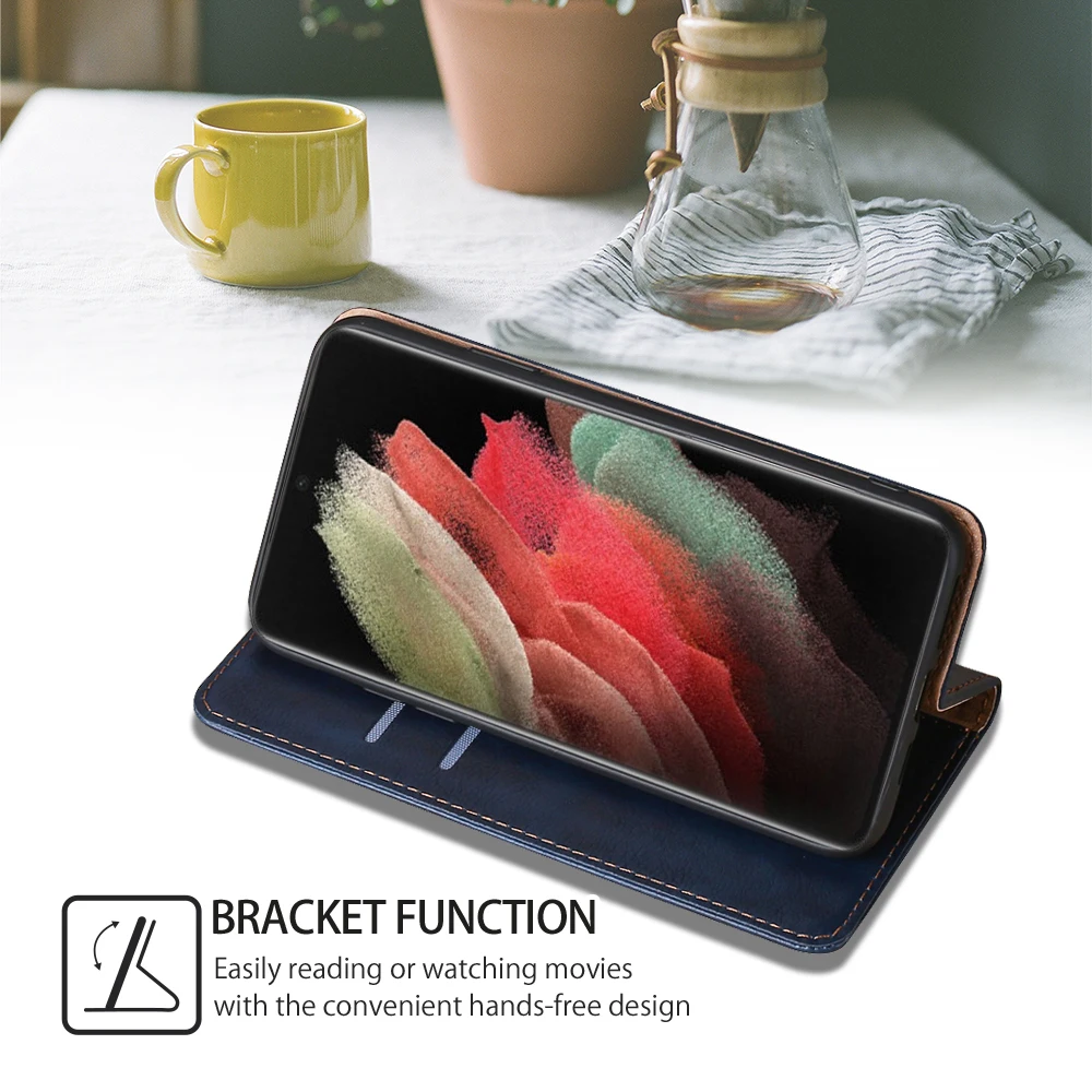 Wallet Leather Case for Samsung Galaxy S23 S22 S21 S20 FE Ultra Plus S10 S8 Plus  A72  A70 A71  A21s Flip Cover