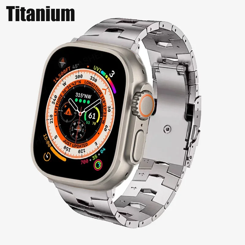 Titanium Metal Band For Apple Watch Series Ultra 8 7 6 Bracelet For iWatch 49mm 45mm 44mm 42mm 41mm 40mm 38mm Replacement Strap