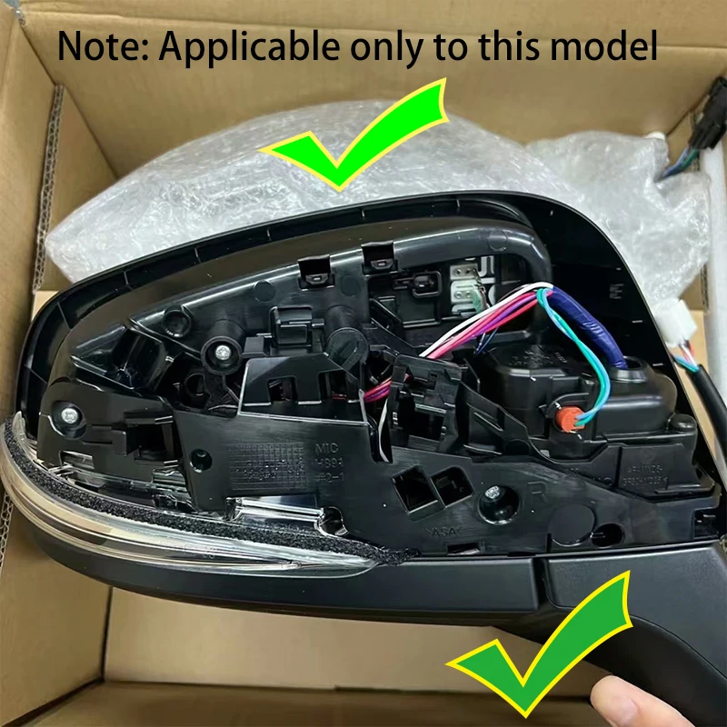 For Toyota RAV4 2020~2025 Outer Side Rearview Mirror Accessory Housings Left and Right Car Door